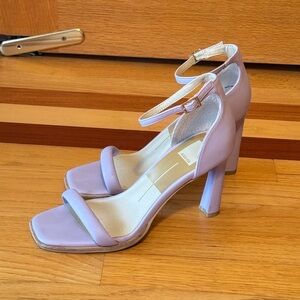 Dolce Vita Leather Lavender Ankle Strap Heels